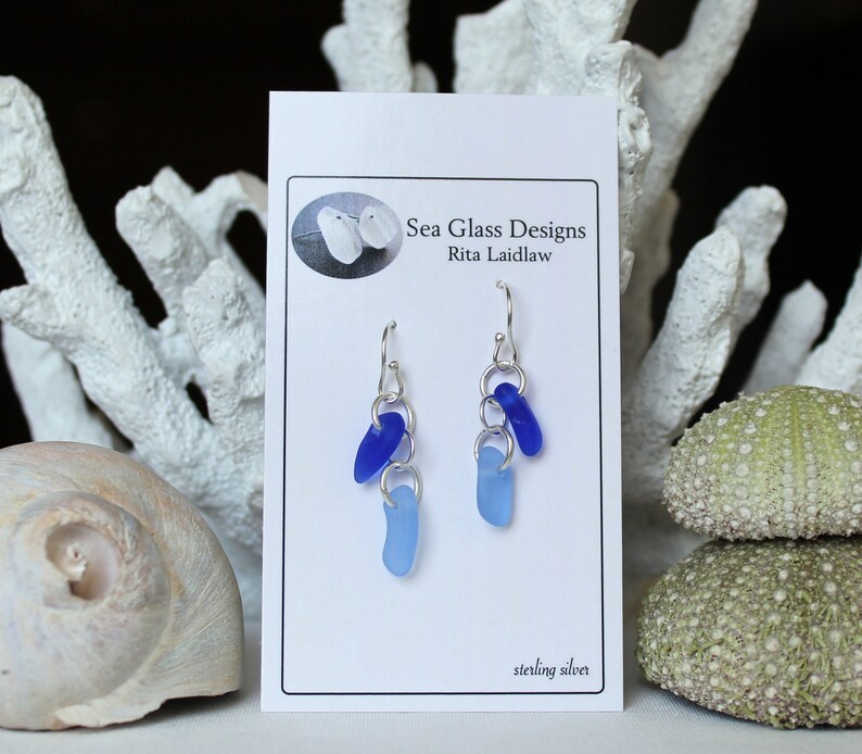 Sea Glass Earrings seaglass earrings mom gift nova scotia sea glass jewelry beachy earrings maritime jewelry genuine sea glass