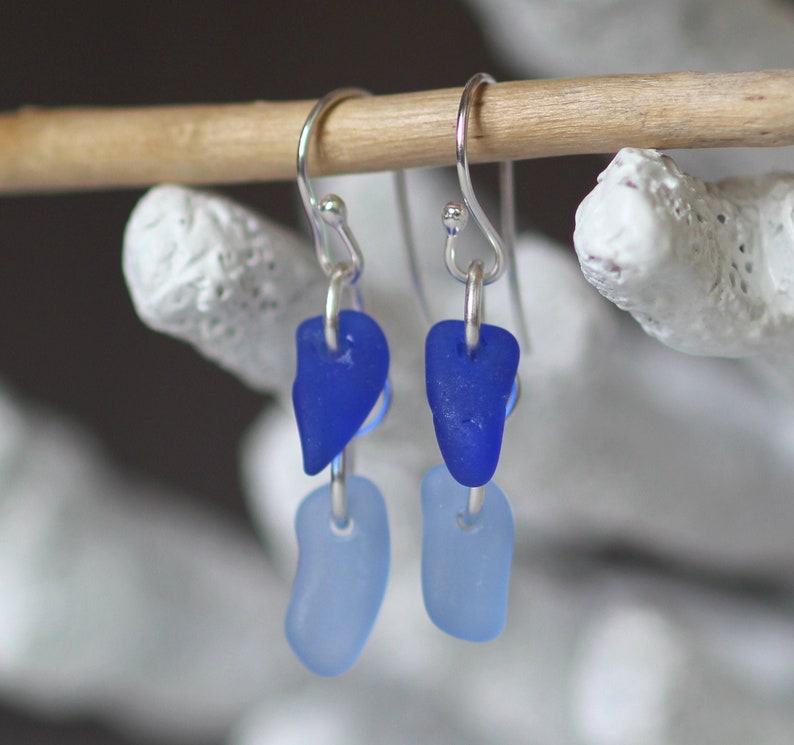 Sea Glass Earrings seaglass earrings mom gift nova scotia sea glass jewelry beachy earrings maritime jewelry genuine sea glass