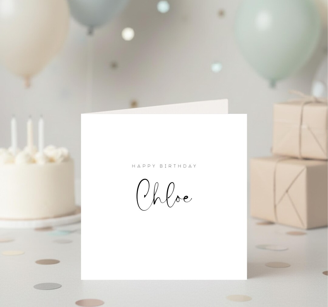 Personalised Happy Birthday Card | Custom Name - Etsy UK