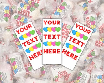 Mini envoltorios personalizados con forma de corazón para dulces / Recuerdos de fiesta