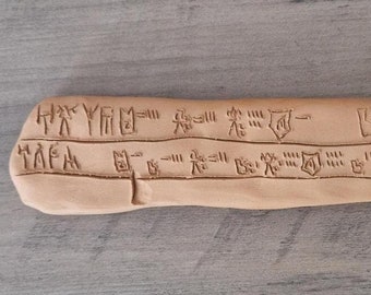 Handgemaakte replica's van Linear B-tablet, syllabisch schrift, Myceens