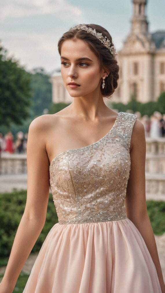 one shoulder prom dress pattern Clarisse 810421 Sleeveless High Slit One-shoulder Prom Dress