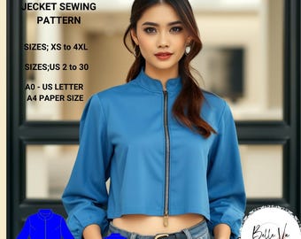 Stehkragen Jacke Schnittmuster: Cheongsam Bluse(Digital Download)