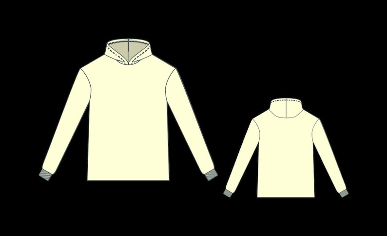 Op de afbeelding: Twee shirts met lange mouwen, een mock neck en een cr&egrave;mekleur. De shirts worden getoond in voor- en achterkant.