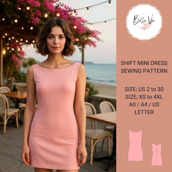 cotton shift dress pattern Womens Shift Dress Sewing Patterns (for Beginners)