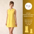 Vintage Trapeze Mini Dress Sewing Pattern, 60s A-Line Peter Pan Collar (PDF Download)