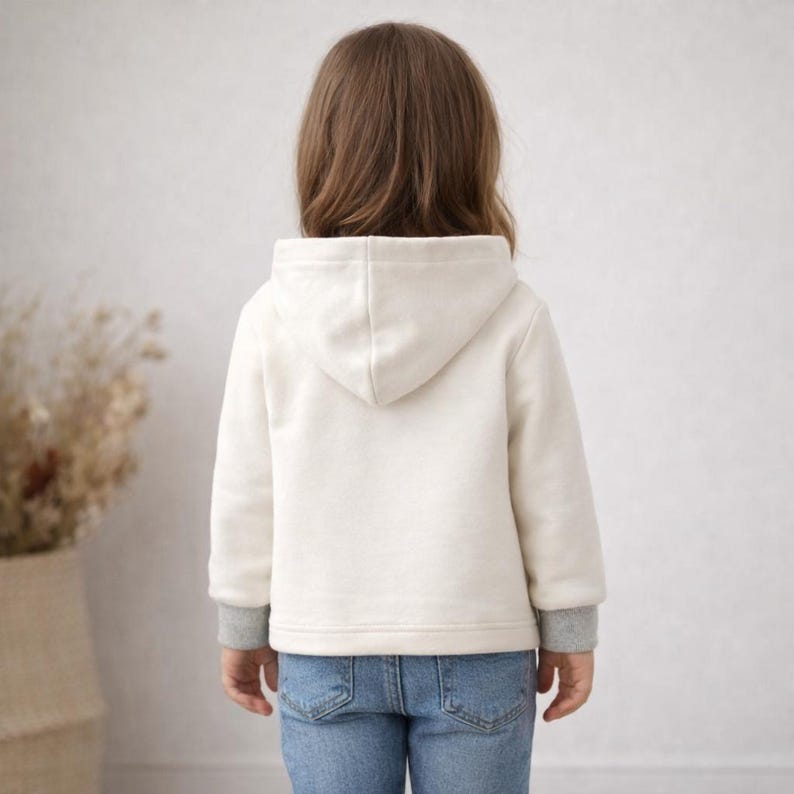 Naaipatroon kinderhoodie, sweater met capuchon, maten 2-16 (pdf-download) afbeelding 3