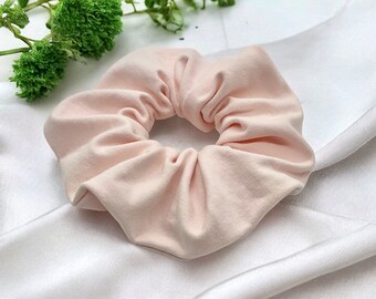 Corbata para el cabello brillante rosa empolvado, scrunchie de estilo retro, accesorios de moda, Corbata elástica para el cabello, Banda elástica para el cabello, Accesorio para moño para el cabello elástico,