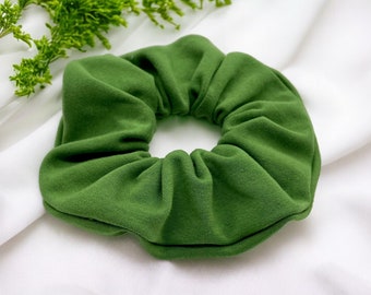 Elásticos para el cabello únicos verdes, scrunchie de estilo retro, scrunchie para ropa de fiesta, accesorios lindos para el cabello, banda elástica para el cabello,