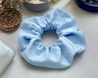 Azuurblauwe chique knopen, modieuze scrunchies voor moeiteloze stijl, elastische haarband, elastische haarband, rekbaar haarknotaccessoire,
