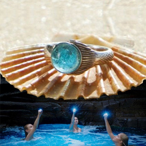 The Real Mako Mermaid Ring Sterling Silver 925 FREE Shell Etsy