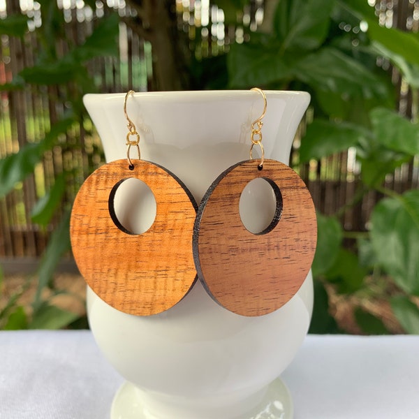 Koa Wood Earrings Etsy