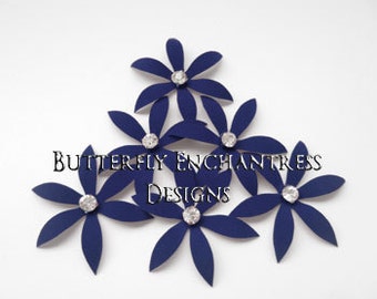 navy blue wedding hair accessories