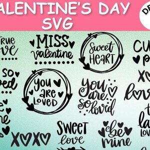 Mega Bundle Svg per San Valentino, divertenti, carini, retrò, alla moda, a forma di cuore, con scritta Xoxo, magliette Svg per San Valentino, file Svg per Cricut, Clipart Png a sublimazione