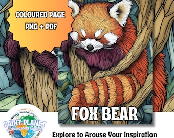Fox Bear: Cute cat bear picture from Paint Planet