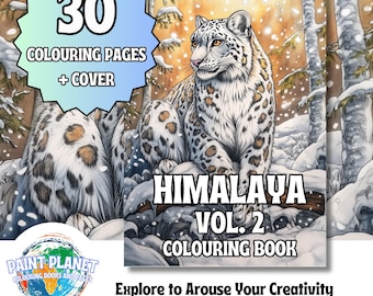 Himalaya vol. 2: Wundervolles Himalaya Malbuch zum entspannen für Kinder und Erwachsene von Paint Planet