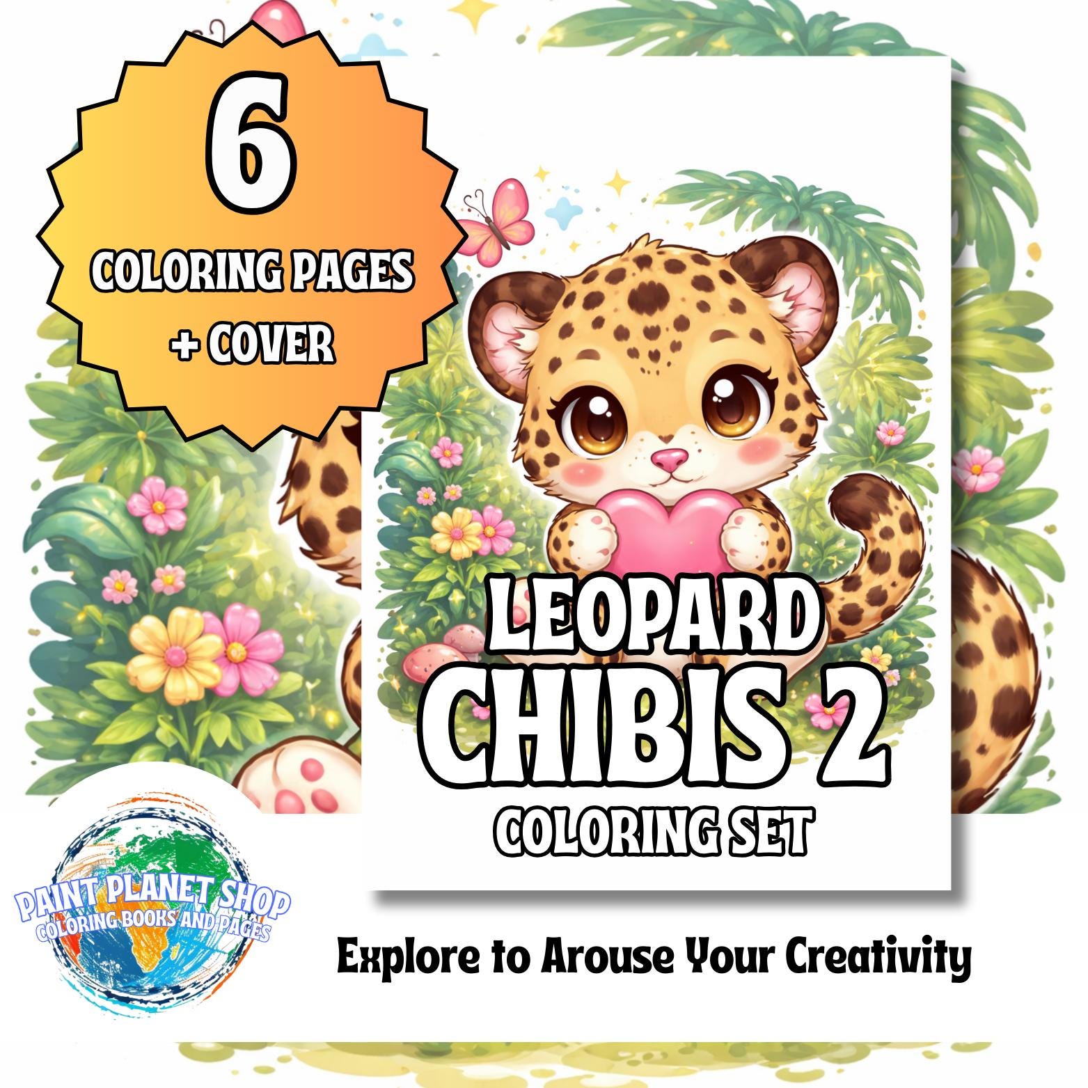 Kawaii & Chibi Wildlife – Leopard Coloring Book Part 2 for Kids | Cute ...