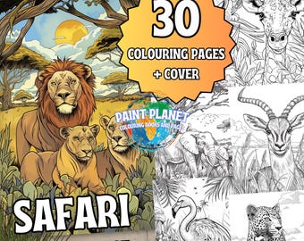 Safari: Wildes Safari Malbuch zum entspannen von Paint Planet