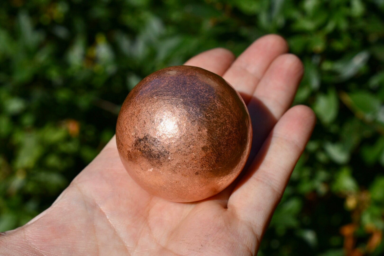 Large Copper Ball 1 Pound Solid Copper Sphere Gift Set 2 Etsy