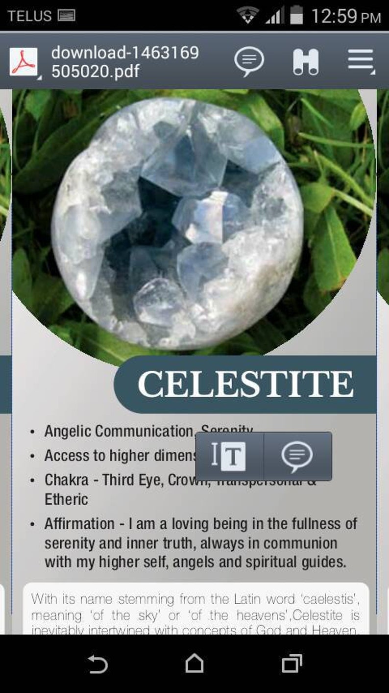 Crystal Meaning Cards Crystal Information Cards Stone Etsy