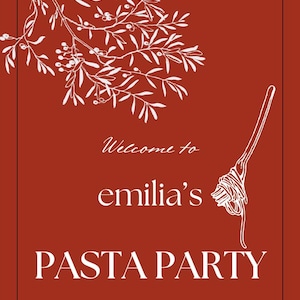 Pasta Party Beschilderung