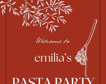 Pasta Party Signage