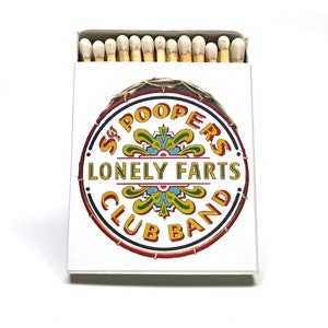 Stocking stuffer funny matchbox novelty gag gift Sgt. Pooper's Lonely Farts Club Band image 1