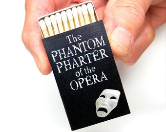Stocking stuffer gag gift matchboxes -- The Phantom Pharter of the Opera x 3