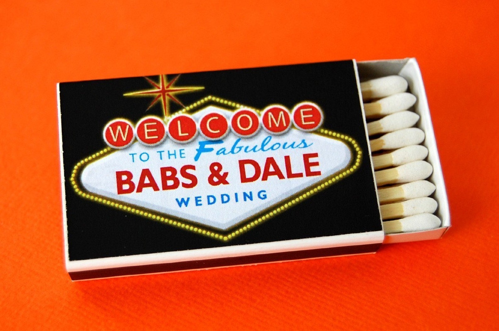 Wedding Personalized Matchbox Party Favors Push Your Luck With Vegas