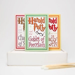 Stocking stuffer gag gift parody matchboxes Harold Potty Lites. Literary lovers secret santa. image 1