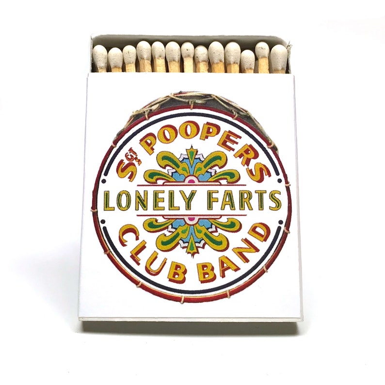 Stocking stuffer funny matchbox novelty gag gift Sgt. Pooper's Lonely Farts Club Band image 1