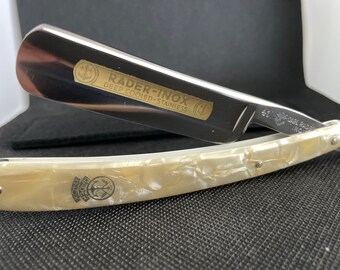 Vintage Carl Rader Inox Straight Razor Solingen Germany Fritz Bracht