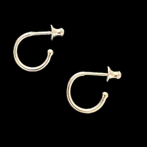 Pendientes de aro abiertos de plata de ley