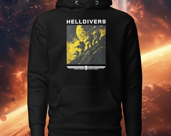 Helldivers Hoodie - Vintage fan art, Helldivers 2 Merch, Helldivers 2 shirt, Gaming hoodie, Gamer hoodie