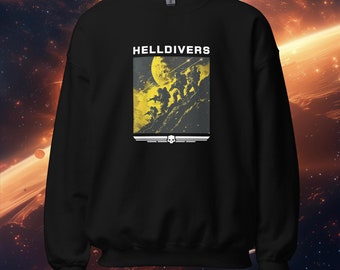 Helldivers sweatshirt - vintage fan art, Helldivers tshirt , Helldivers merch, Gaming sweatshirt, Gamer Tshirt