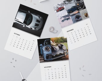 Calendari da parete, Calendario da parete Porsche, Vintage, Calendario vintage, Decorazione della casa, Decorazione, 2024, Amante delle auto, Regalo per padre, nonno