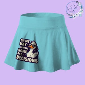 On My Way to Make Bad Decisions Skirt, Gift for Her, Tennis Pickleball Running Cute Golf Skirt with Pockets Short, Skort, Miniskirt