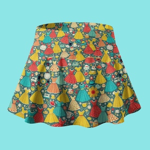 Retro Vintage Dresses Skirt, Gift for Her, Tennis Pickleball Running Cute Golf Skirt with Pockets Short, Skort, Miniskirt