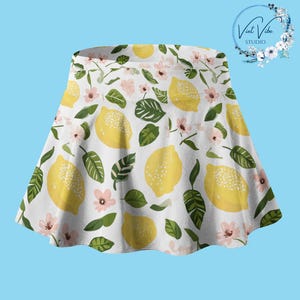 Sweet Lemons Skirt, Gift for Her, Tennis Pickleball Running Cute Golf Skirt with Pockets Short, Skort, Miniskirt
