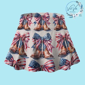 4th of July Memorial Day Cowgirls Skirt, Gift for Her, Tennis Pickleball Golf Skirt, Skort, Miniskirt, Athletic Skirt