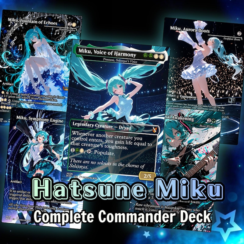 Hatsune Miku Commander Deck - Etsy