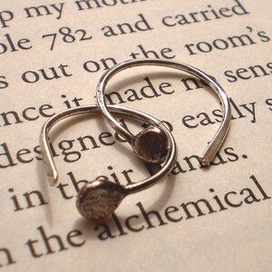 Simply Irresistible Itsy Bitsy Teeny Tiny Sterling Silver Bud Open Hoop Earrings Flathead Version image 5
