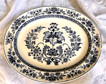 Antique Wedgwood platter, Mandarin Blue