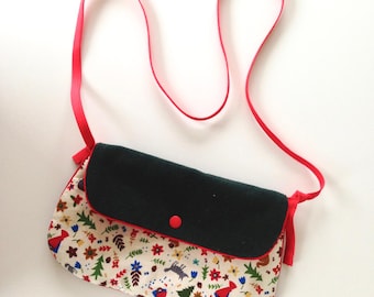 Cute colourful 100% cotton cross body bags for children