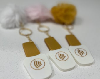 Nagellakfles NFC-sleutelhanger digitaal visitekaartje