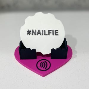 Nailfie Disc Custom Nail Art Photography Prop, Personalized Branding Disk, Nail Technician Prop, Nail Salon Display