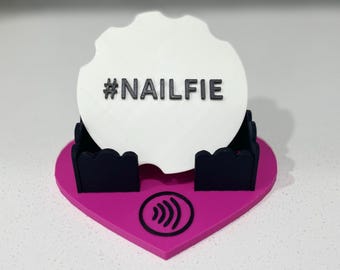 Nailfie Disc Custom Nail Art Photography Prop, Personalized Branding Disk, Nail Technician Prop, Nail Salon Display