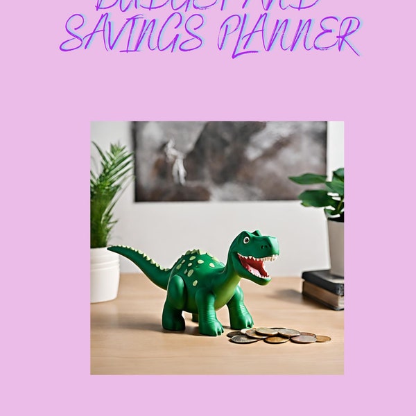 Personalized Budget Planner with Dinos | Financial Organizer | Monthly Expense Tracker