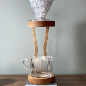 Coffee Filter V60 Stand Wood, Gift for coffee lovers, pour over stand, V60 station, custom Pour Over station stand, Hario V60