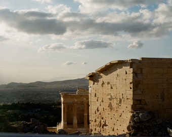 Caryatids aside, Acropolis, Athens, Attica, Greece.